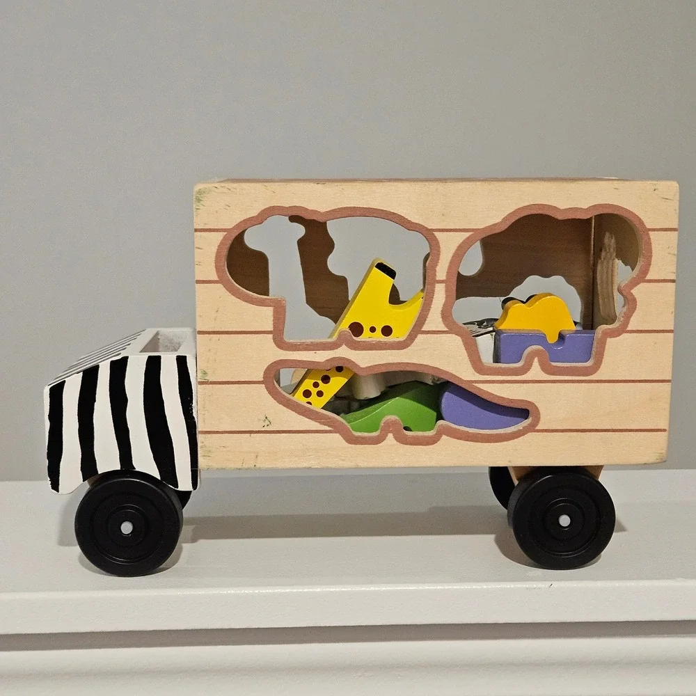 Melissa & Doug Animal Rescue Truck Shape Sorter Safari 5180 Learning Educational